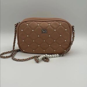 Elegant Brown Quilted Crossbody Bag